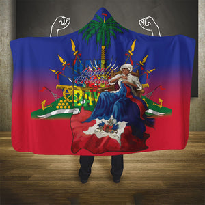 Catherine Flon Haiti Flag Day Hooded Blanket Ayiti Cherie Coat Of Arms