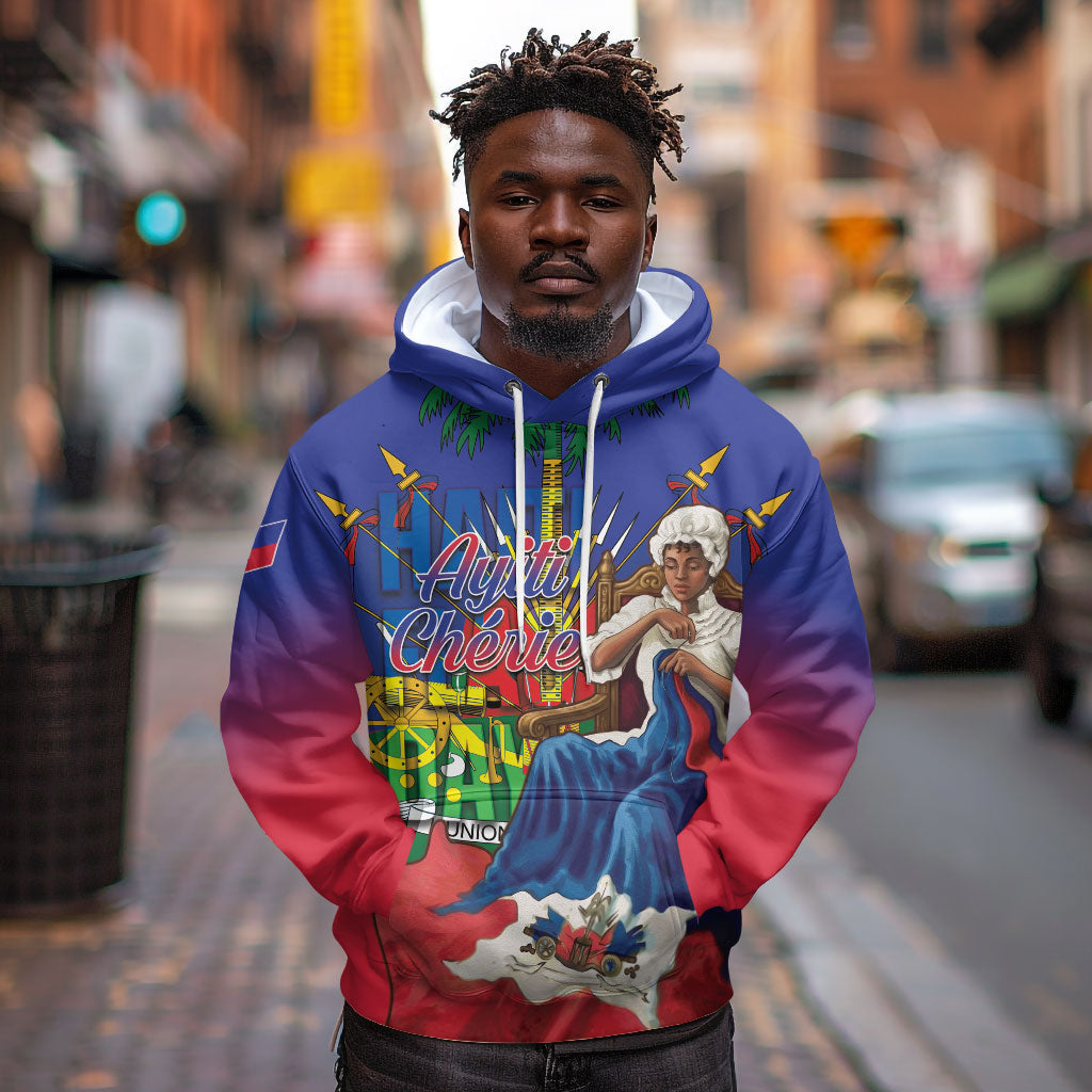 Catherine Flon Haiti Flag Day Hoodie Ayiti Cherie Coat Of Arms