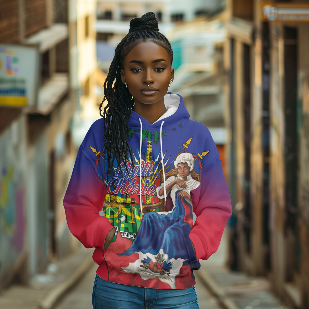 Catherine Flon Haiti Flag Day Hoodie Ayiti Cherie Coat Of Arms