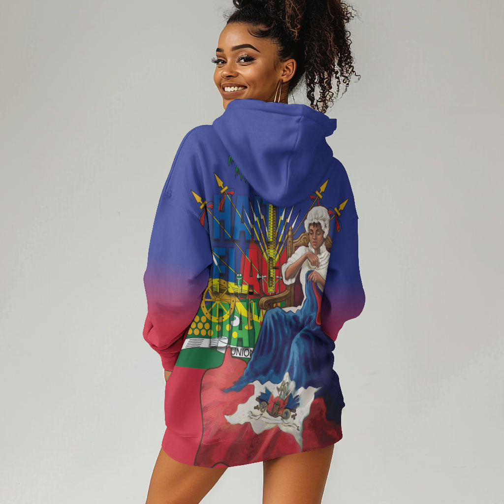 Catherine Flon Haiti Flag Day Hoodie Dress Ayiti Cherie Coat Of Arms