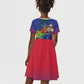 Catherine Flon Haiti Flag Day Kid Short Sleeve Dress Ayiti Cherie Coat Of Arms
