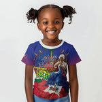 Catherine Flon Haiti Flag Day Kid T shirt Ayiti Cherie Coat Of Arms