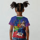 Catherine Flon Haiti Flag Day Kid T shirt Ayiti Cherie Coat Of Arms