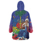 Catherine Flon Haiti Flag Day Kid Wearable Blanket Hoodie Ayiti Cherie Coat Of Arms