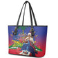 Catherine Flon Haiti Flag Day Leather Tote Bag Ayiti Cherie Coat Of Arms