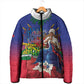 Catherine Flon Haiti Flag Day Padded Jacket Ayiti Cherie Coat Of Arms