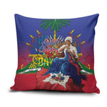 Catherine Flon Haiti Flag Day Pillow Cover Ayiti Cherie Coat Of Arms