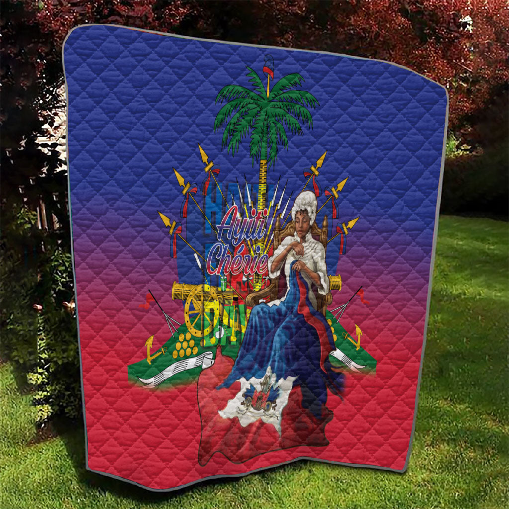 Catherine Flon Haiti Flag Day Quilt Ayiti Cherie Coat Of Arms