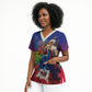Catherine Flon Haiti Flag Day Scrub Top Ayiti Cherie Coat Of Arms