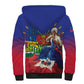 Catherine Flon Haiti Flag Day Sherpa Hoodie Ayiti Cherie Coat Of Arms