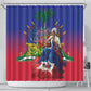 Catherine Flon Haiti Flag Day Shower Curtain Ayiti Cherie Coat Of Arms