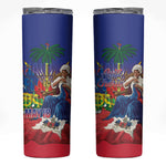 Catherine Flon Haiti Flag Day Skinny Tumbler Ayiti Cherie Coat Of Arms