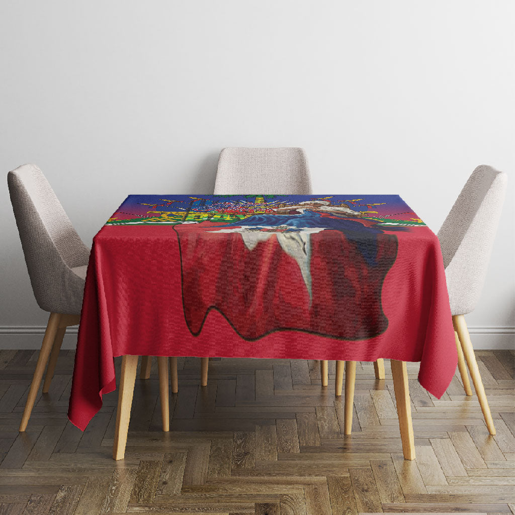 Catherine Flon Haiti Flag Day Tablecloth Ayiti Cherie Coat Of Arms