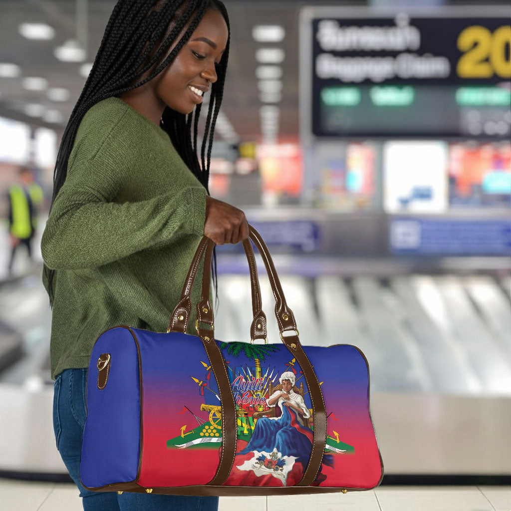 Catherine Flon Haiti Flag Day Travel Bag Ayiti Cherie Coat Of Arms