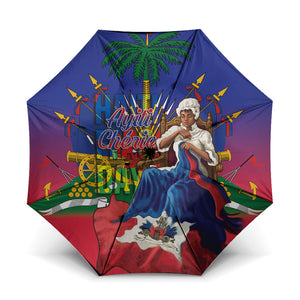 Catherine Flon Haiti Flag Day Umbrella Ayiti Cherie Coat Of Arms