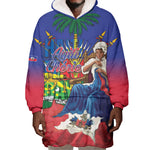 Catherine Flon Haiti Flag Day Wearable Blanket Hoodie Ayiti Cherie Coat Of Arms