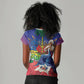 Catherine Flon Haiti Flag Day Women V-Neck T-Shirt Ayiti Cherie Coat Of Arms