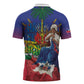 Catherine Flon Haiti Flag Day Zipper Polo Shirt Ayiti Cherie Coat Of Arms