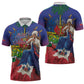 Catherine Flon Haiti Flag Day Zipper Polo Shirt Ayiti Cherie Coat Of Arms