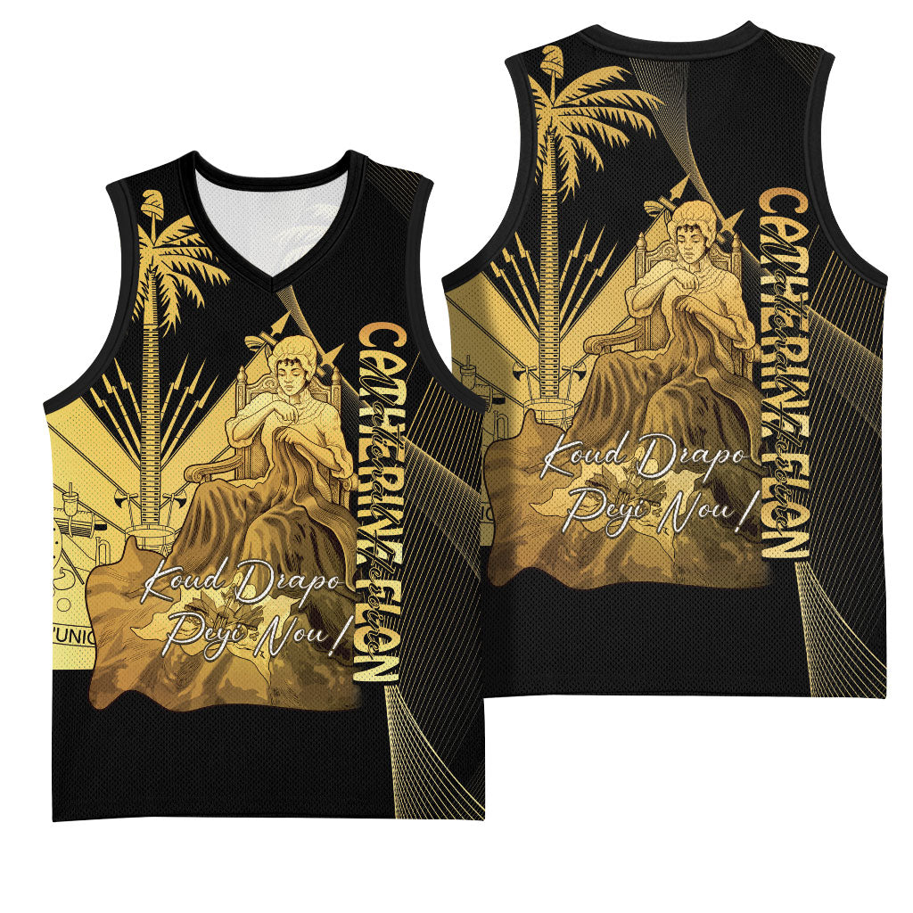 Catherine Flon Haiti Flag Day Basketball Jersey National Heroine Koud Drapo Peyi Nou