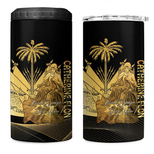Catherine Flon Haiti Flag Day 4 in 1 Can Cooler Tumbler National Heroine Koud Drapo Peyi Nou