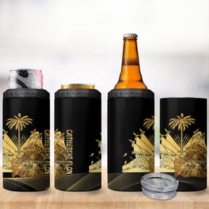 Catherine Flon Haiti Flag Day 4 in 1 Can Cooler Tumbler National Heroine Koud Drapo Peyi Nou