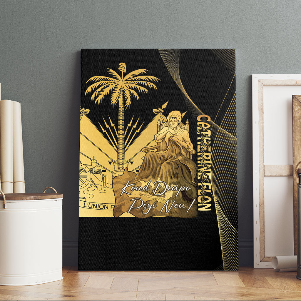 Catherine Flon Haiti Flag Day Canvas Wall Art National Heroine Koud Drapo Peyi Nou