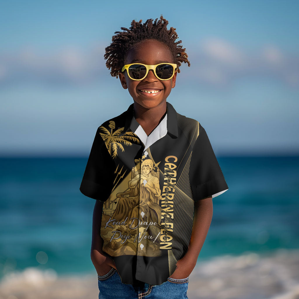 Catherine Flon Haiti Flag Day Kid Hawaiian Shirt National Heroine Koud Drapo Peyi Nou