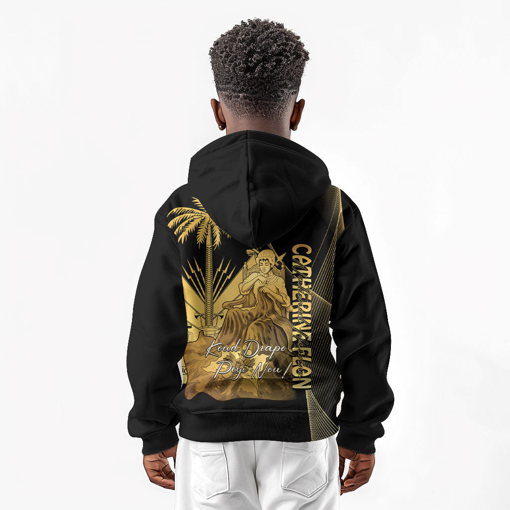 Catherine Flon Haiti Flag Day Kid Hoodie National Heroine Koud Drapo Peyi Nou
