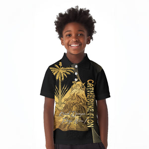 Catherine Flon Haiti Flag Day Kid Polo Shirt National Heroine Koud Drapo Peyi Nou