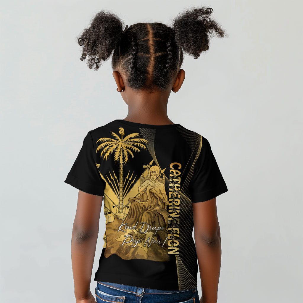 Catherine Flon Haiti Flag Day Kid T shirt National Heroine Koud Drapo Peyi Nou