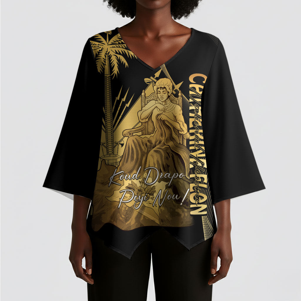 Catherine Flon Haiti Flag Day Kimono Sleeve Blouse National Heroine Koud Drapo Peyi Nou