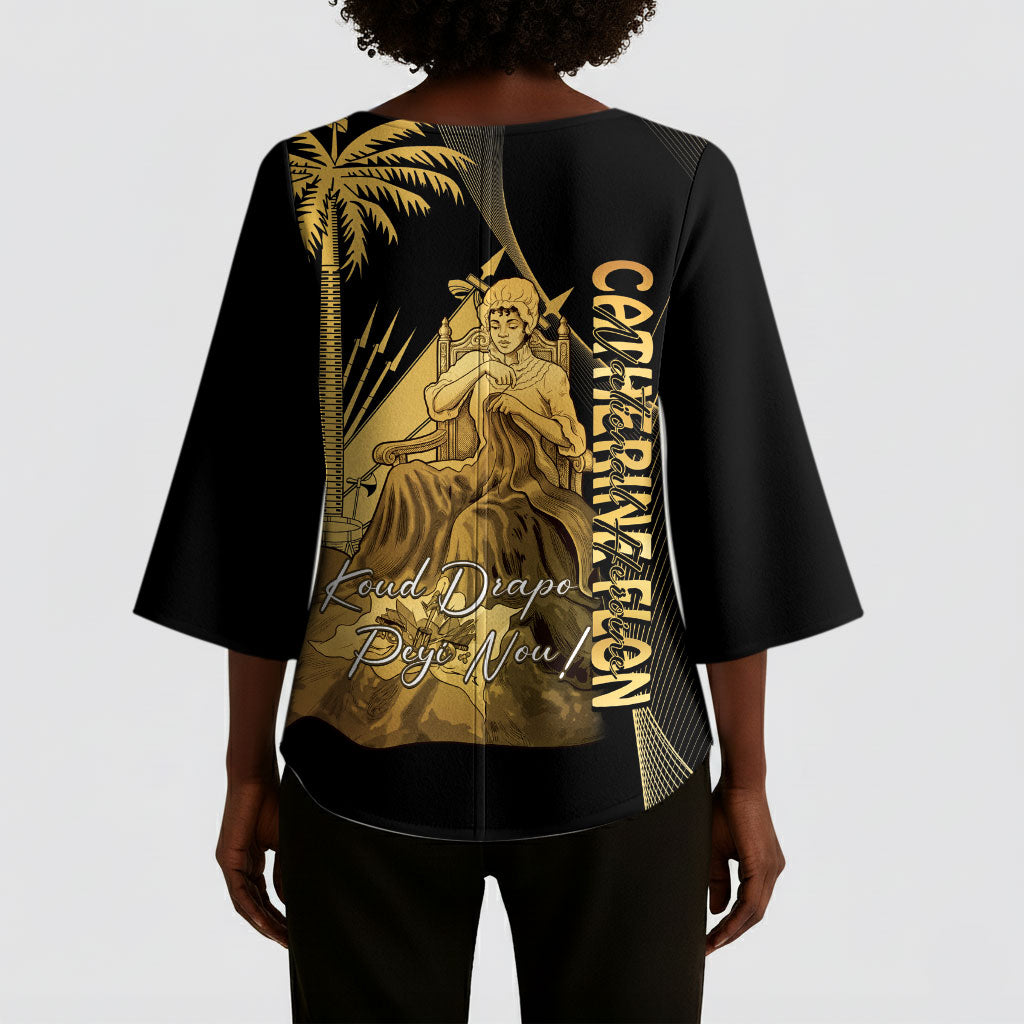 Catherine Flon Haiti Flag Day Kimono Sleeve Blouse National Heroine Koud Drapo Peyi Nou