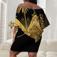 Catherine Flon Haiti Flag Day Off Shoulder Short Dress National Heroine Koud Drapo Peyi Nou