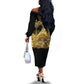 Catherine Flon Haiti Flag Day Off The Shoulder Long Sleeve Dress National Heroine Koud Drapo Peyi Nou