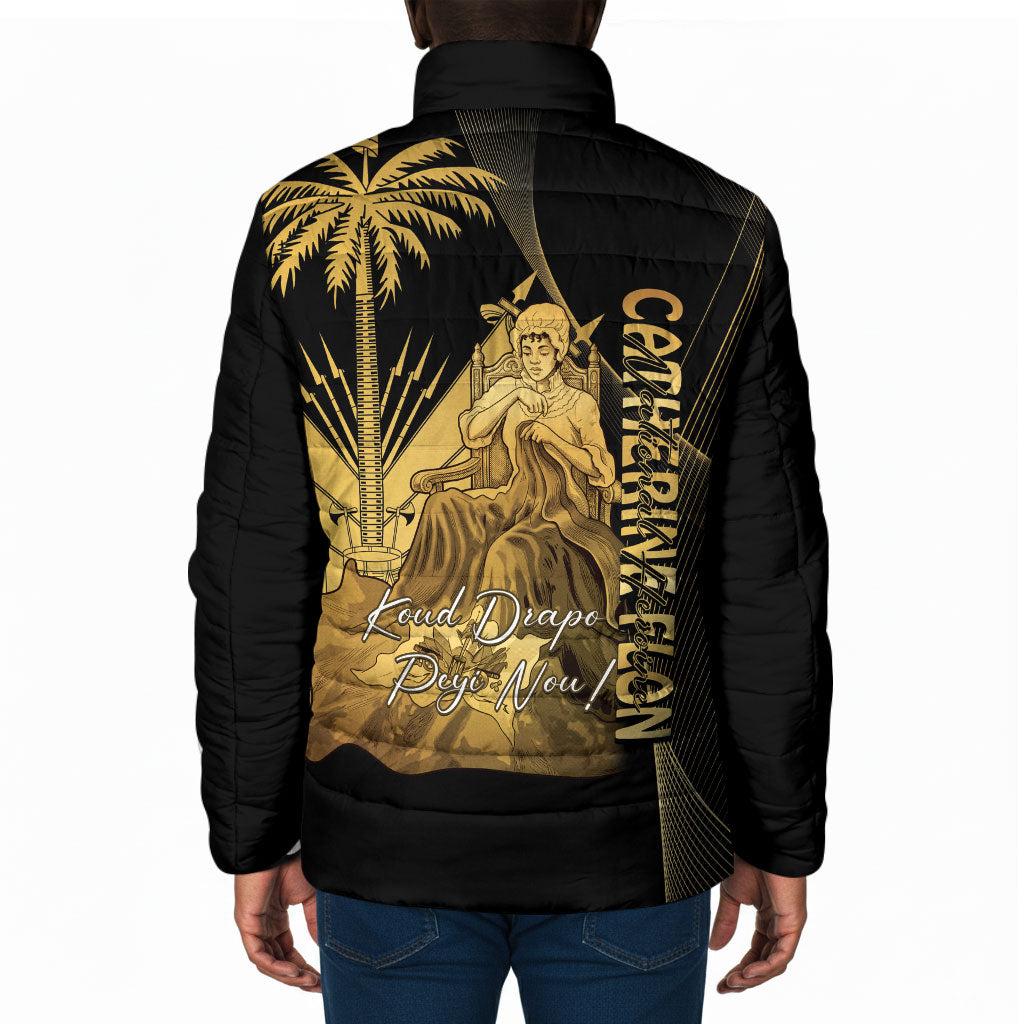 Catherine Flon Haiti Flag Day Padded Jacket National Heroine Koud Drapo Peyi Nou
