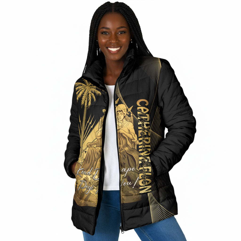 Catherine Flon Haiti Flag Day Padded Jacket National Heroine Koud Drapo Peyi Nou