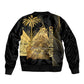 Catherine Flon Haiti Flag Day Sleeve Zip Bomber Jacket National Heroine Koud Drapo Peyi Nou
