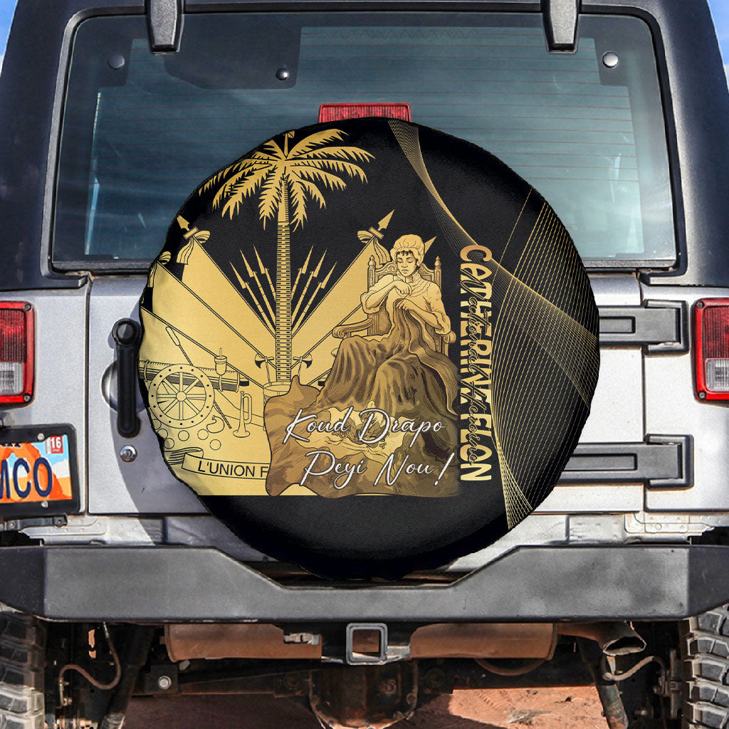 Catherine Flon Haiti Flag Day Spare Tire Cover National Heroine Koud Drapo Peyi Nou
