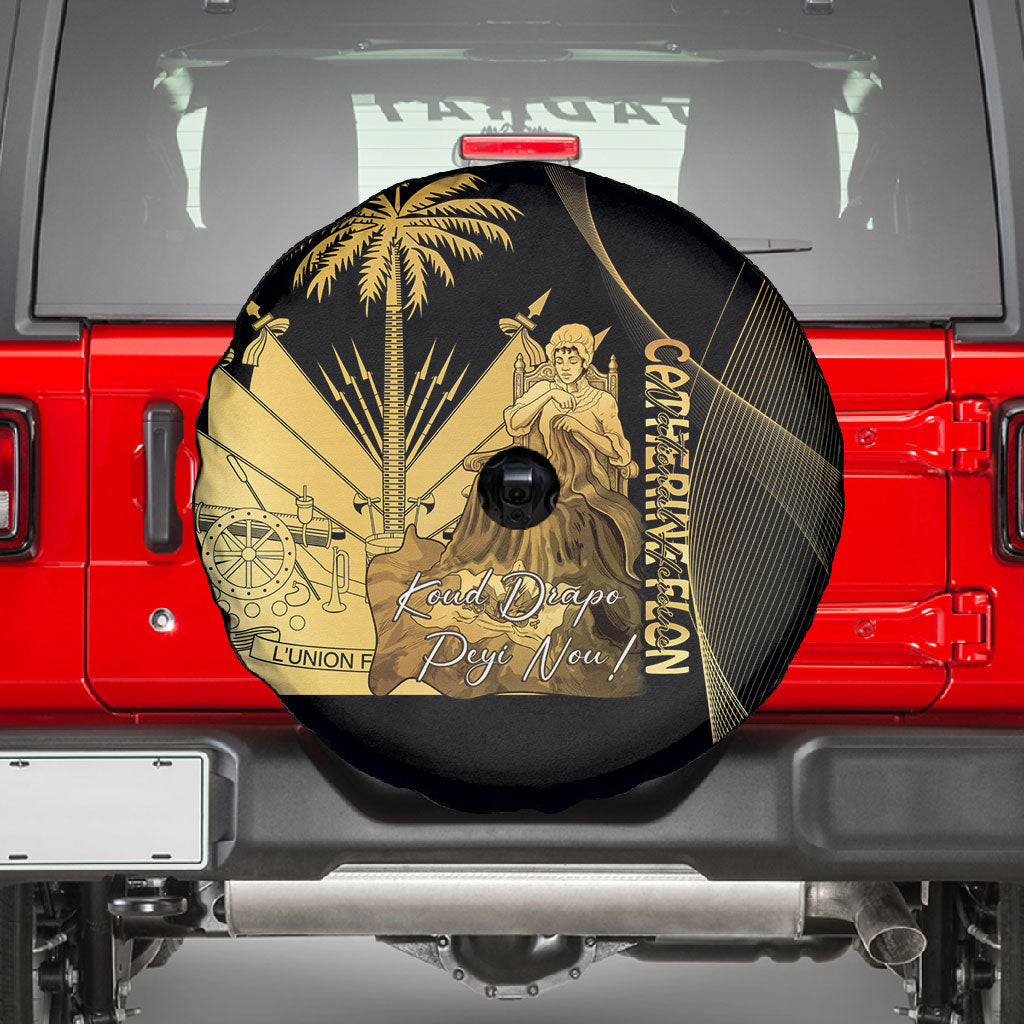 Catherine Flon Haiti Flag Day Spare Tire Cover National Heroine Koud Drapo Peyi Nou