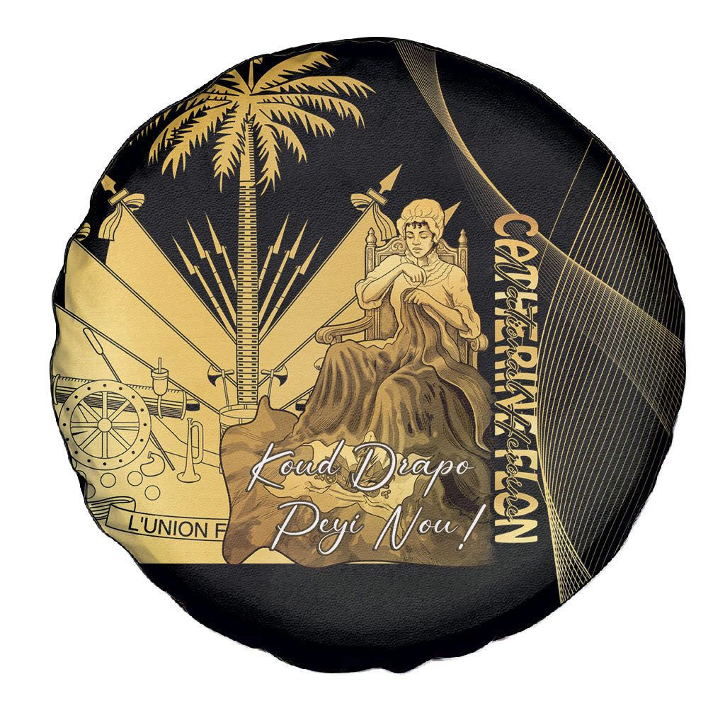 Catherine Flon Haiti Flag Day Spare Tire Cover National Heroine Koud Drapo Peyi Nou