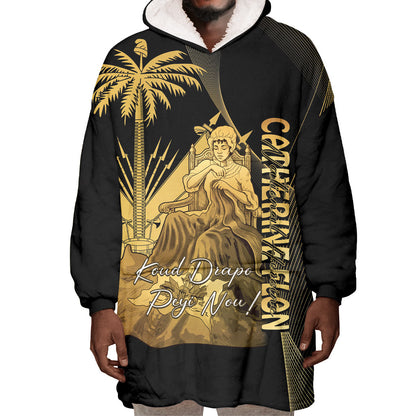 Catherine Flon Haiti Flag Day Wearable Blanket Hoodie National Heroine Koud Drapo Peyi Nou