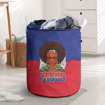 Haiti Flag Day Laundry Basket Haitian Women Proud Flag Wave Style