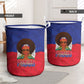 Haiti Flag Day Laundry Basket Haitian Women Proud Flag Wave Style