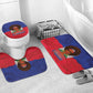 Haiti Flag Day Bathroom Set Haitian Women Proud Flag Wave Style