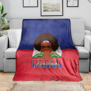 Haiti Flag Day Blanket Haitian Women Proud Flag Wave Style