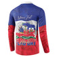Personalized Haiti Flag Day Button Sweatshirt Haitian Women Proud Flag Wave Style