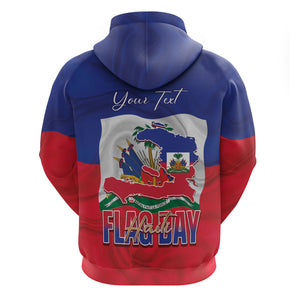 Personalized Haiti Flag Day Hoodie Haitian Women Proud Flag Wave Style