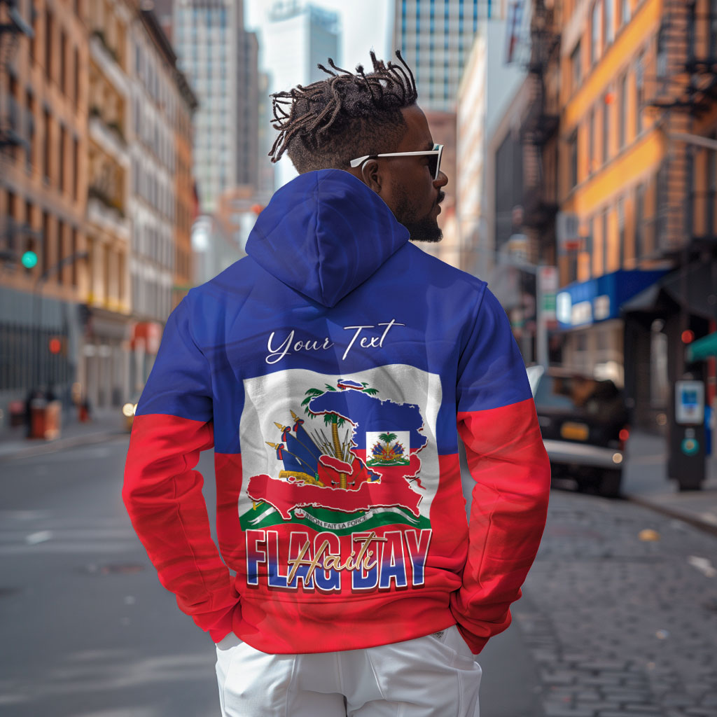 Personalized Haiti Flag Day Hoodie Haitian Women Proud Flag Wave Style