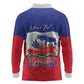 Personalized Haiti Flag Day Long Sleeve Polo Shirt Haitian Women Proud Flag Wave Style